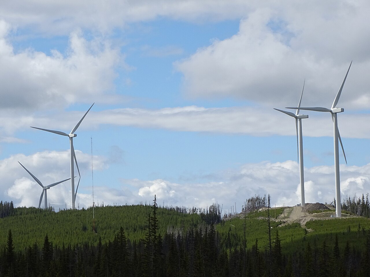 Wind farm between Kelowna and Merritt, British Columbia